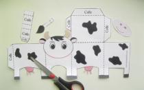 DIY cow from boxes